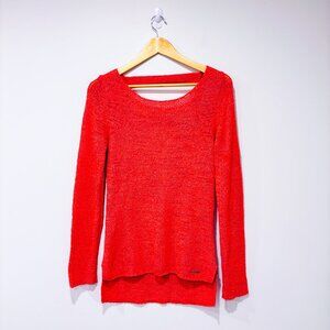 EXGIRLFRIEND Coral open-knit sweater | Lightweight long sleeve pullover | Small*